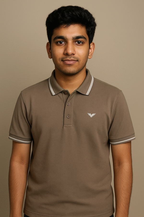 Taupe Color Armani Logo T-Shirt