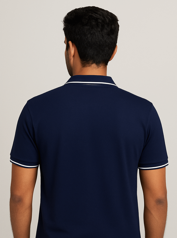 Navy Blue Polo Logo T-Shirt - Image 2