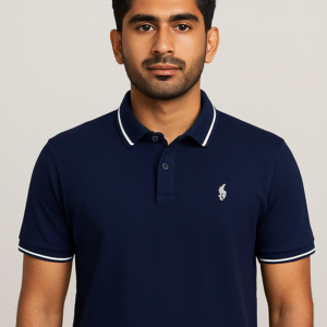 Navy Blue Polo Logo T-Shirt