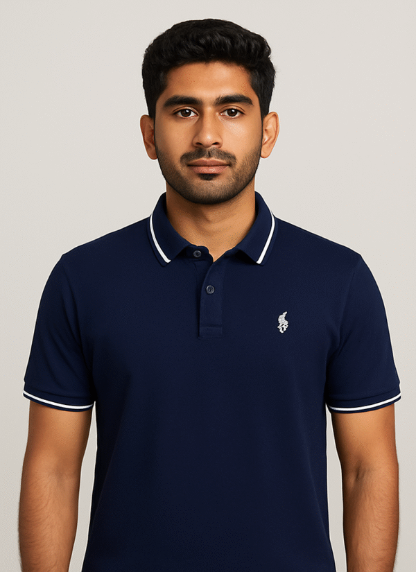 Navy Blue Polo Logo T-Shirt