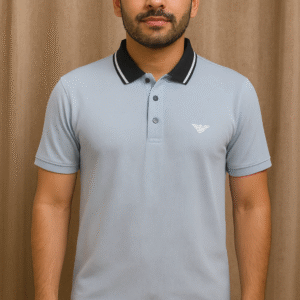 Legend Blue Polo With Black Striped On Collar - PK Fabric