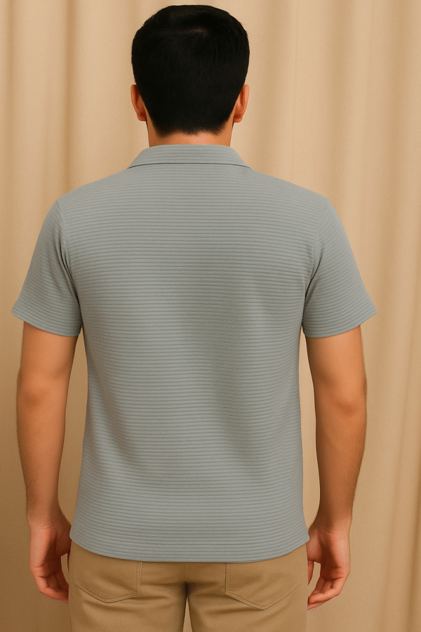 Zipper Blue Legend Polo - Piqué Knit - Image 2